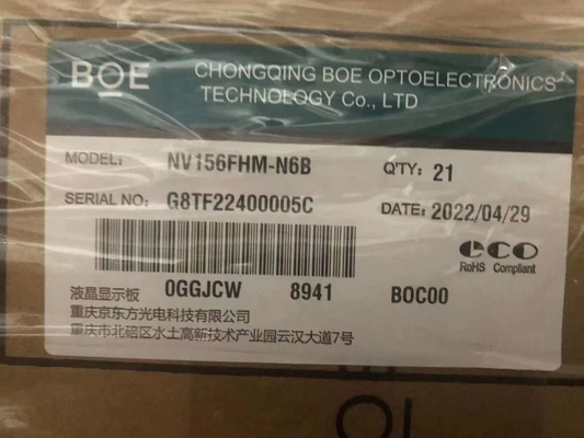 400CD/M2 30PIN 141PPI BOE মনিটর প্যানেল পিসি এলসিডি ডিসপ্লে 15.6 ইঞ্চি NV156FHM-N6B