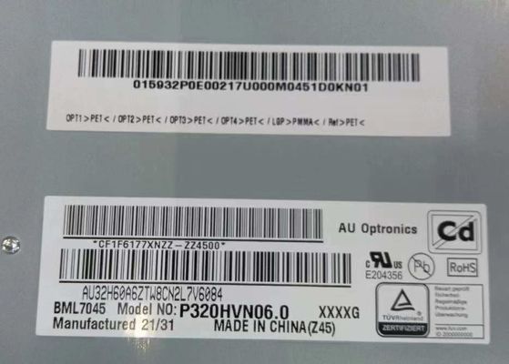 ভালো দাম AUO 32INCH ডিজিটাল সিগনেজ এলসিডি প্যানেল P320HVN06.0 1920*1080পিক্সেল 69PPI 4000 1 বিপরীত অনুপাত 51P এলসিএম অনলাইন